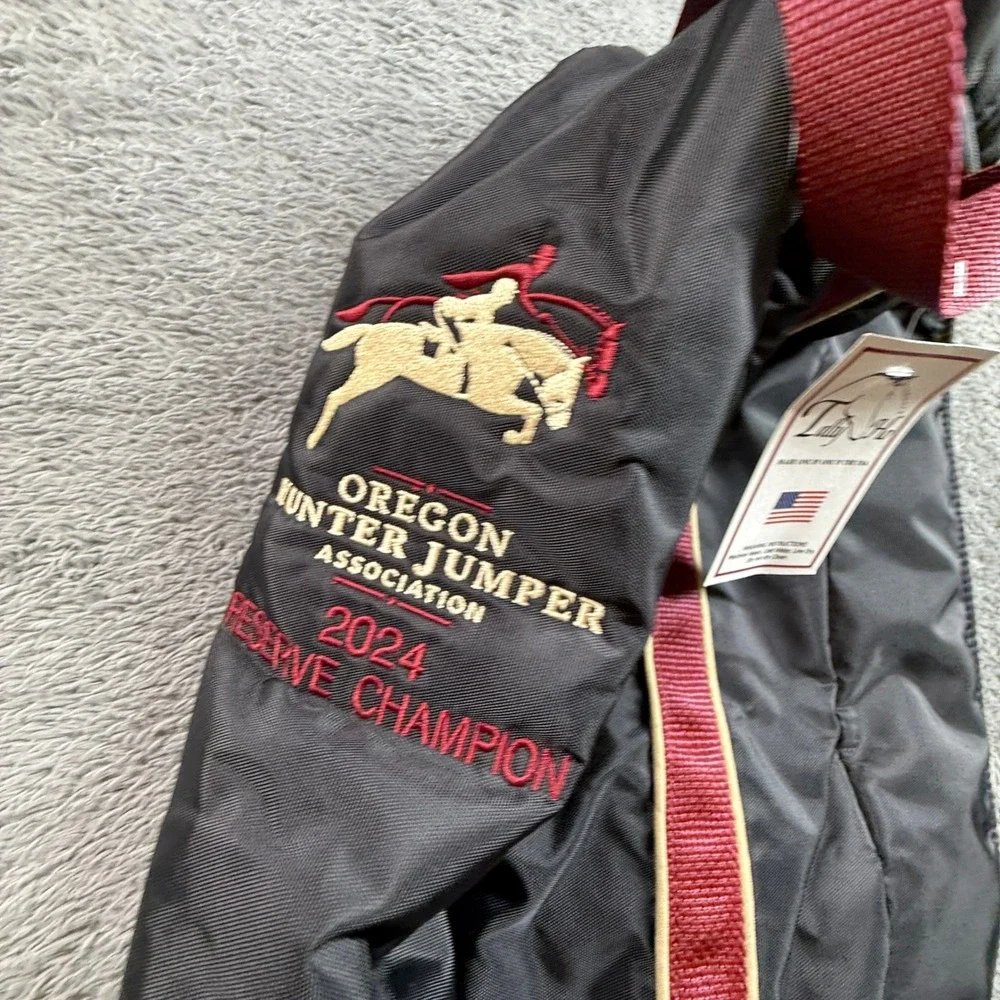 Tally Ho Riding Boot Bag OS Black NWT OHJA 2024 Reserve Champion Embroidery